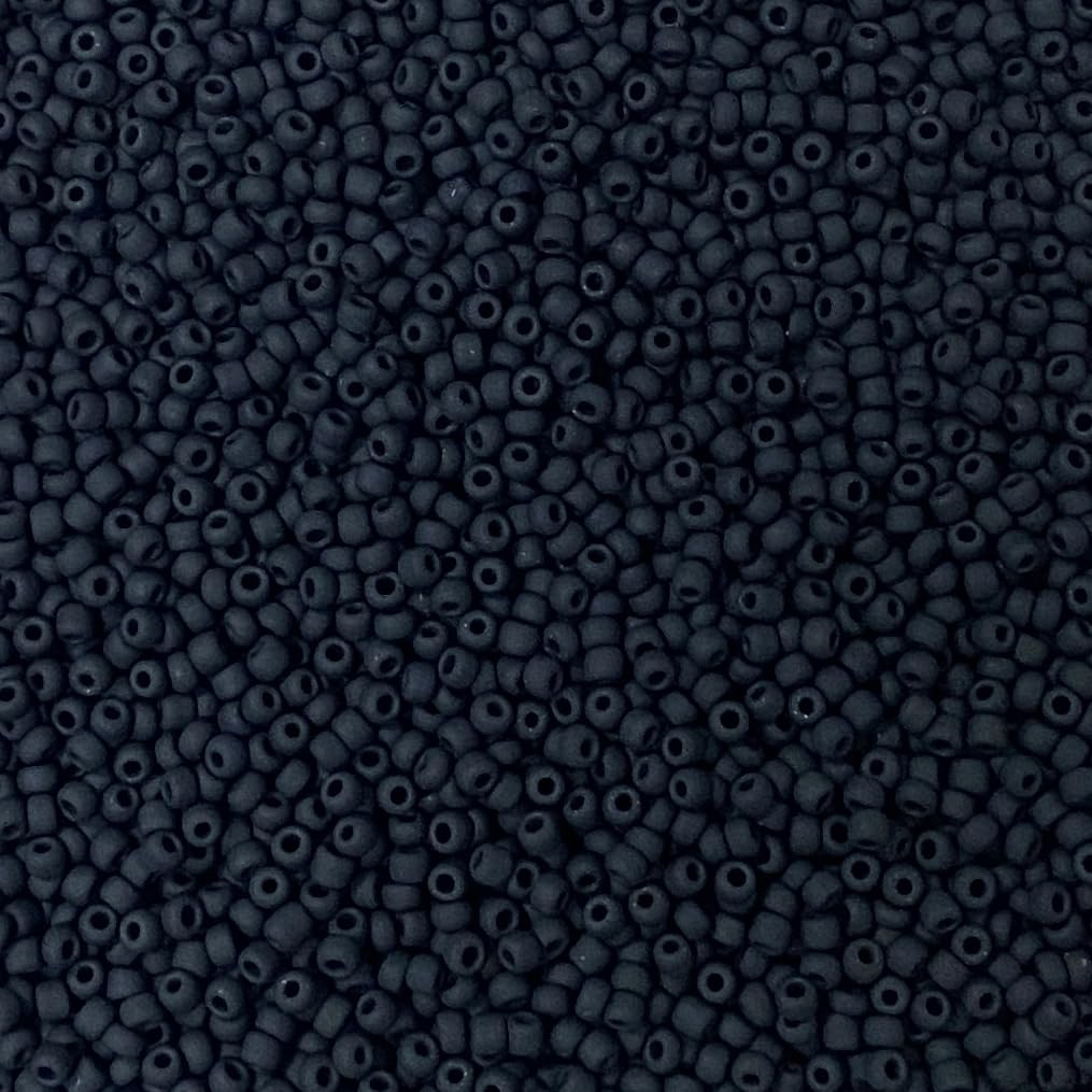 Bala&Fillic Scrub Black Color 3mm Seed Beads About 3600pcs/100 Grams in Bag, 8/0 Glass Craft Beads for Making Bracelet Necklace Earring (Scrub Black) — image 1
