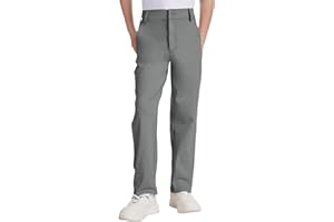 Dreammonkey Toddler to Youth Boys Golf Pants, Quick Dry Stretch Performance Dress Pants | School Uniform Flat Front Slacks