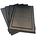 Placemats ，Grid Design PVC Insulation Heat Stain Resistant anti-skid eat mats, Use Both Side in Dining Room for Kitchen table (Black)