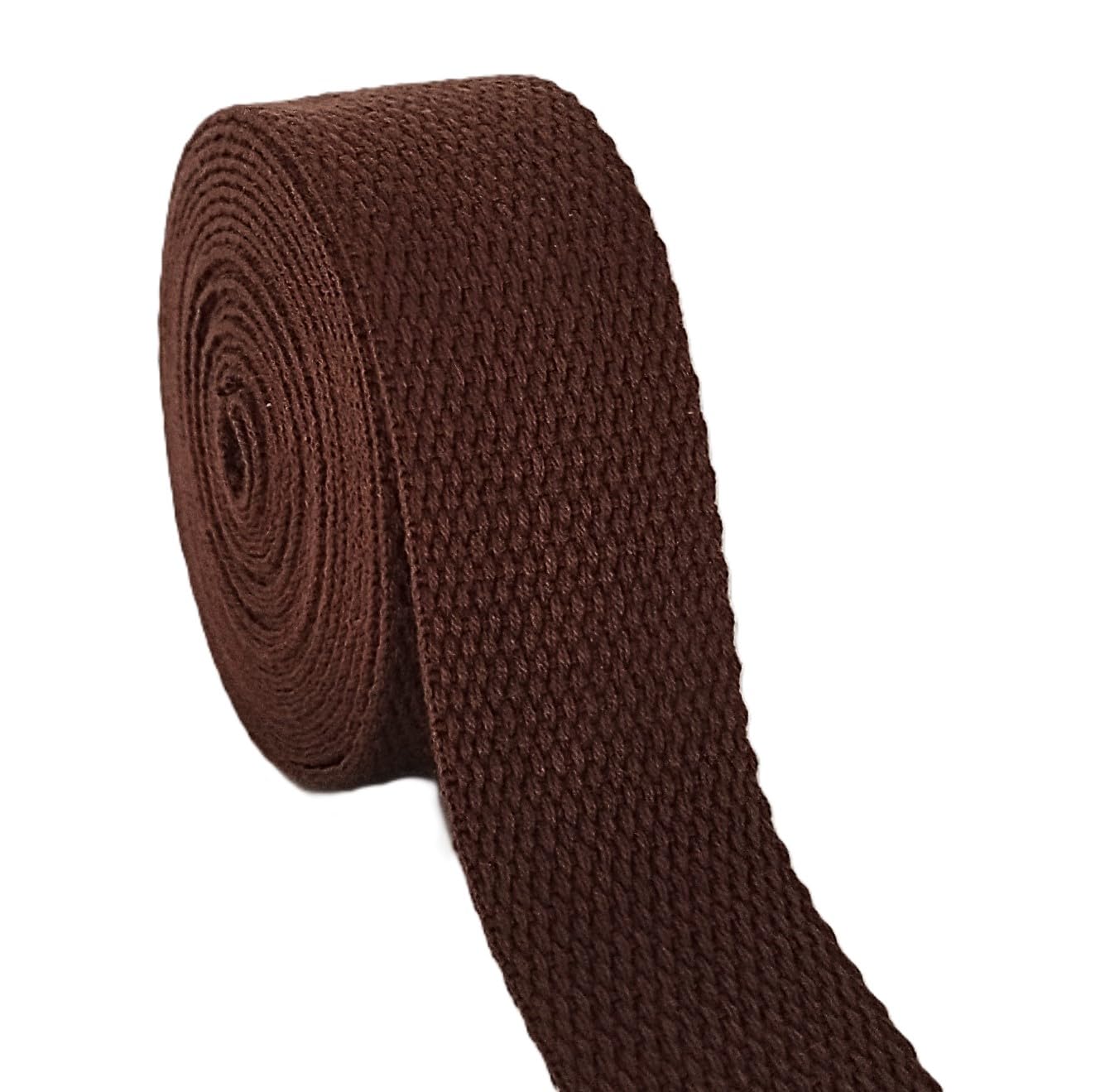 AnseTendance – 32 mm 10 m Cotton Bag Strap for Handbags, Bum Bag, Shoulder Strap, Shoulder Strap, Creations, Handmade, Clothing, Crafts, Colour: Coffee Brown