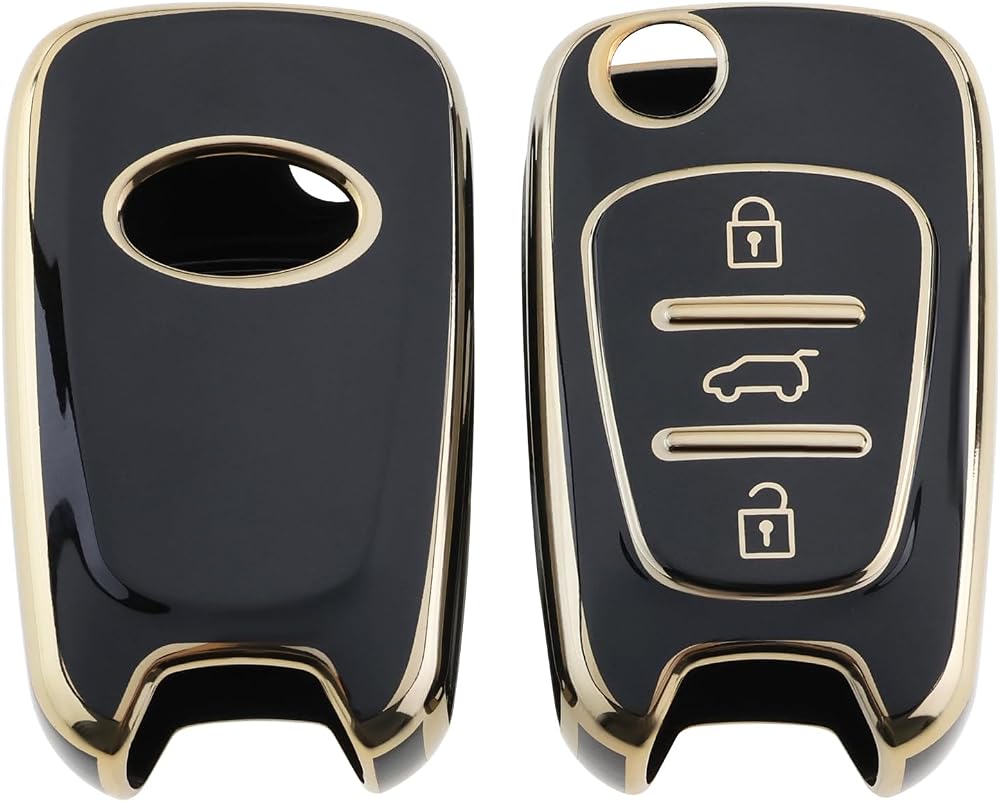 ECSiNG 2pcs Car Key Fob Case for Kia Sportage Sorento Ceed Rio Soul Venga