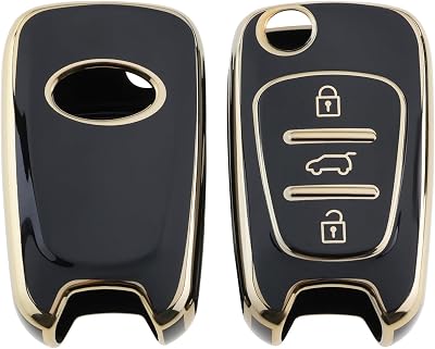 ECSiNG 2pcs Car Key Fob Case for Kia Sportage Sorento Ceed Rio Soul Venga
