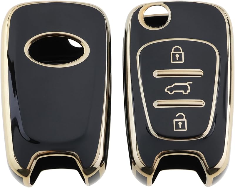 ECSiNG 2pcs Car Key Fob Case for Kia Sportage Sorento Ceed Rio Soul Venga