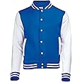 Awdis Unisex Varsity Jacket Medium Royal Blue/White
