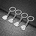 Teacher Appreciation Gifts for Women, 4PCS Heart Pendant Keychain Jewelry Set, Thank You Gift Graduation Gift for Teachers