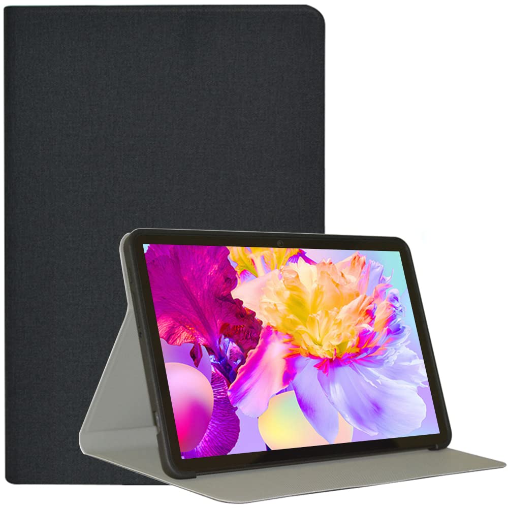 AKNICI Case for TECLAST P30HD/M40 Air/P30 Air, [Corner Protection] Multi-Viewing Angles PU Leather Slim Stand Protective Folio Cover with Soft TPU Back Shell for TECLAST P30HD/M40 Air/P30 Air, Black