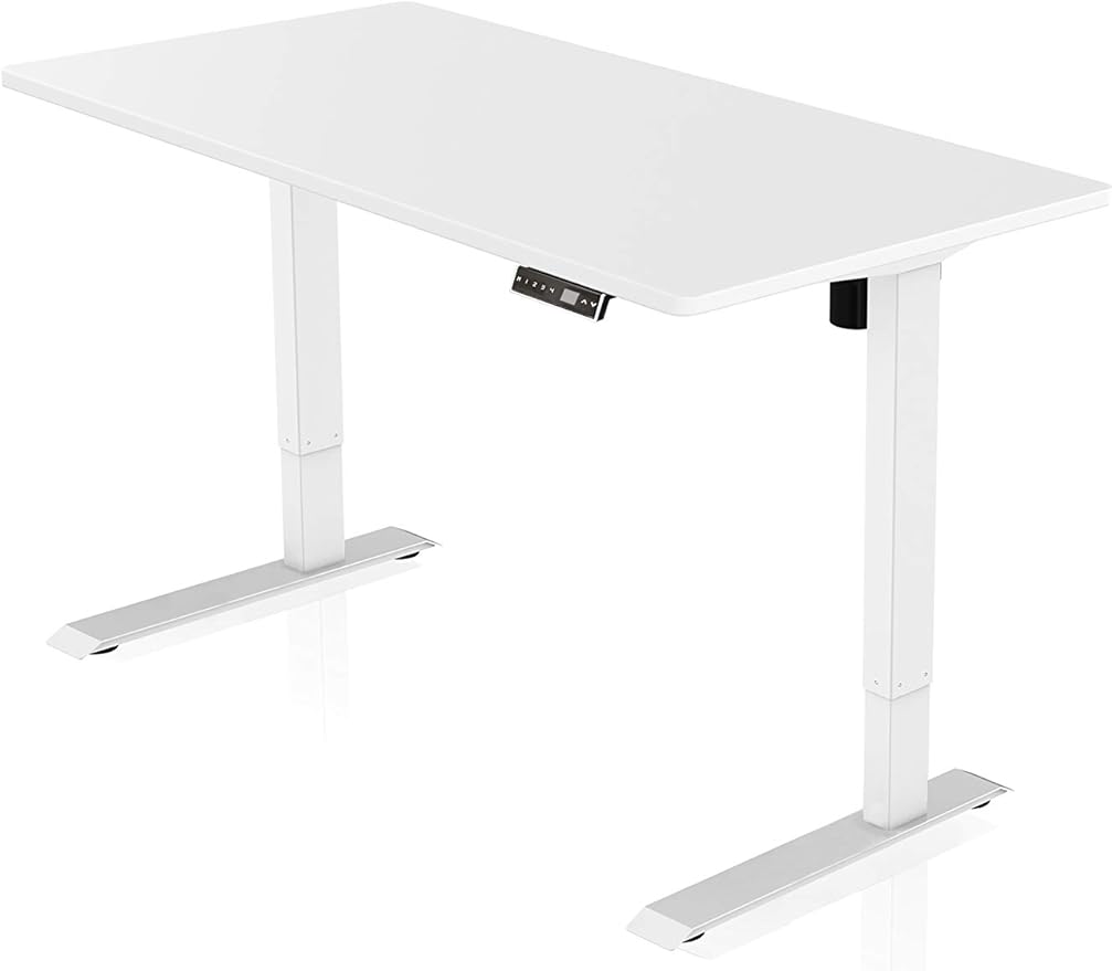 Elektrisch Höhenverstellbares Schreibtischgestell - Mit Memory Funktion & USB-Anschluss In Weiß