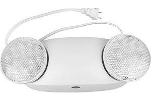 Emergency Light Commercial Exit Light with 2 Bulb and Rechargeable Battery, Led Fixture for Business Outages Backup