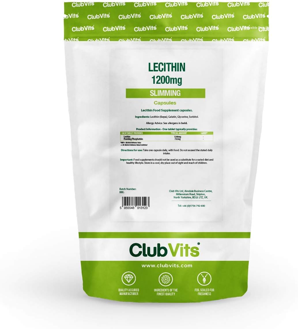 Club Vits Lecithin 1200mg - 90 Capsules