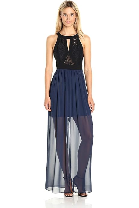 lace bodice maxi dress