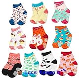 Lace Kenzola Happy Toddler Quarter Socks Set Anti-slip 2T 3T Rabbits