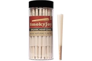 SmokyJoy 50 Pack King Size Cones - Pre Rolling Rolled Preroll Pre Rolls Papers Cone - Cones with Filter Tips and Packing Tubes Included