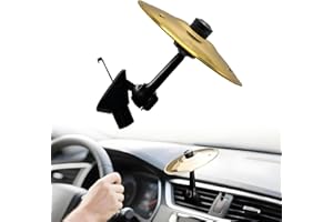 Car Cymbal,Car Crash Cymbal for Car Vent Practical Accessories for Vehicles to Make Driving More Fun (Gold)