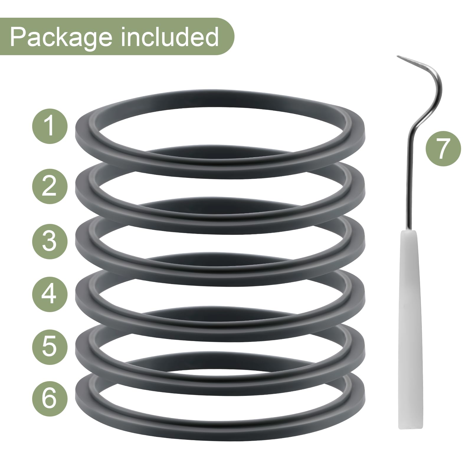 6-pack Sealing Gaskets Replacement Parts Fits for NutriBullet Blenders 600w/900w Extractor Blade