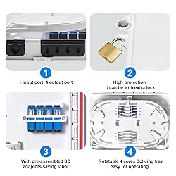 4/8 Cores Fiber Distribution Box Wall Mounted Optic
