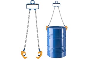 VEVOR Chain Drum Lifter, G80 Drum Lifting Chain Sling with Security Hook, 2200LBS Capacity, Drums Handling Equipment Fits for