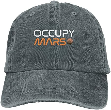 Occupy Mars Plain Adjustable Cowboy Cap Denim Hat for Women and Men