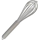D DrNeeko Stainless Steel Wire Balloon Whisk- 8 Sturdy Wires, 10-inch Food Mixer Beater Heavy Duty Hanging Hook