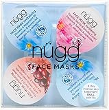 nügg 4 Day Radiance Boost: Multi-Masking Face Mask Set to Boost Radiance and Get Rid of Dullness in just 4 Days; for Normal, Dull, Tired Skin; Pack of 4 Single Serve Masks (4 x 0.33 US fl.oz.)