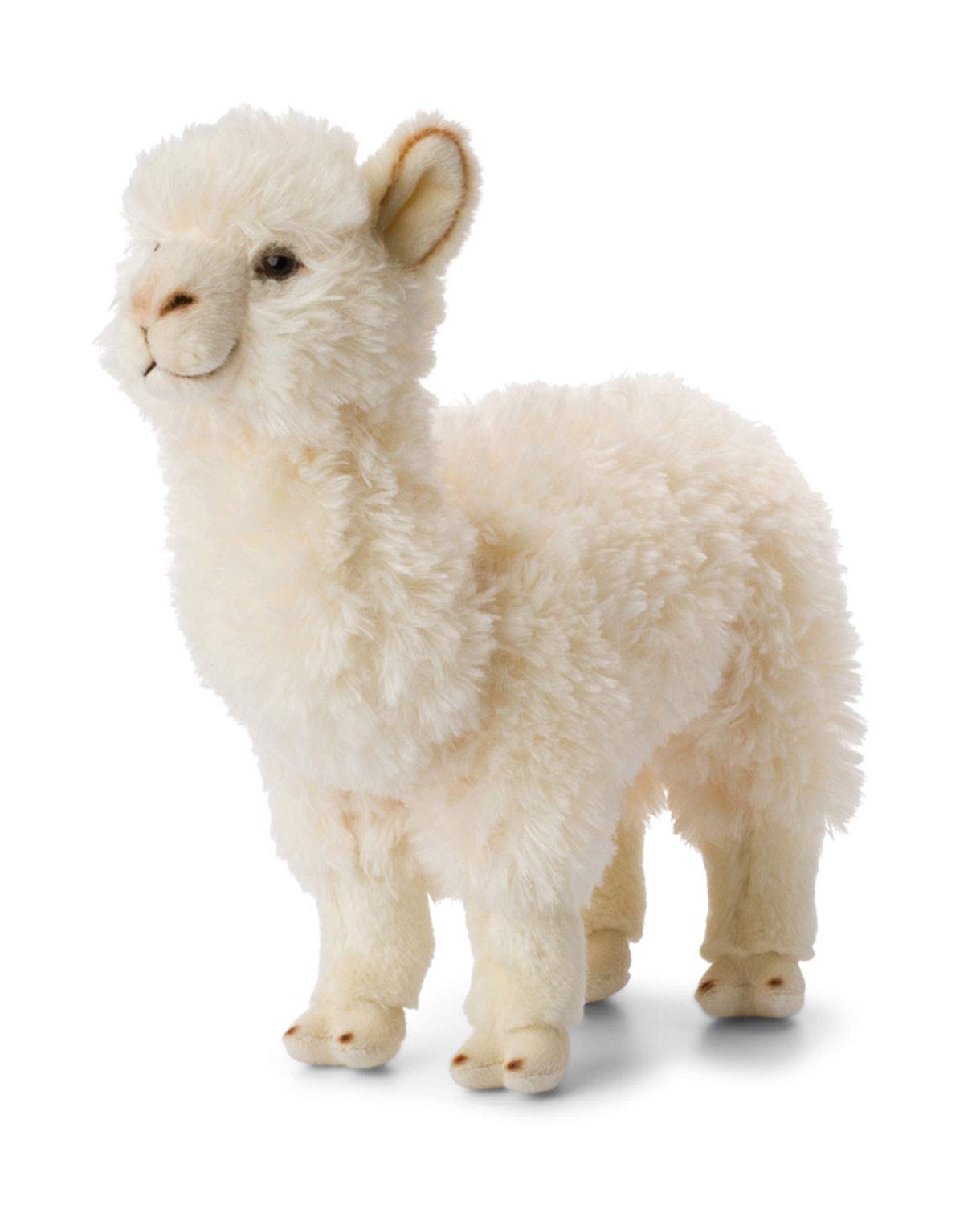 WWF Alpaga 15198001 Realistic Plush Toy with Many Similar Details - Soft and Flexible CE Standard White - Height 31 cm