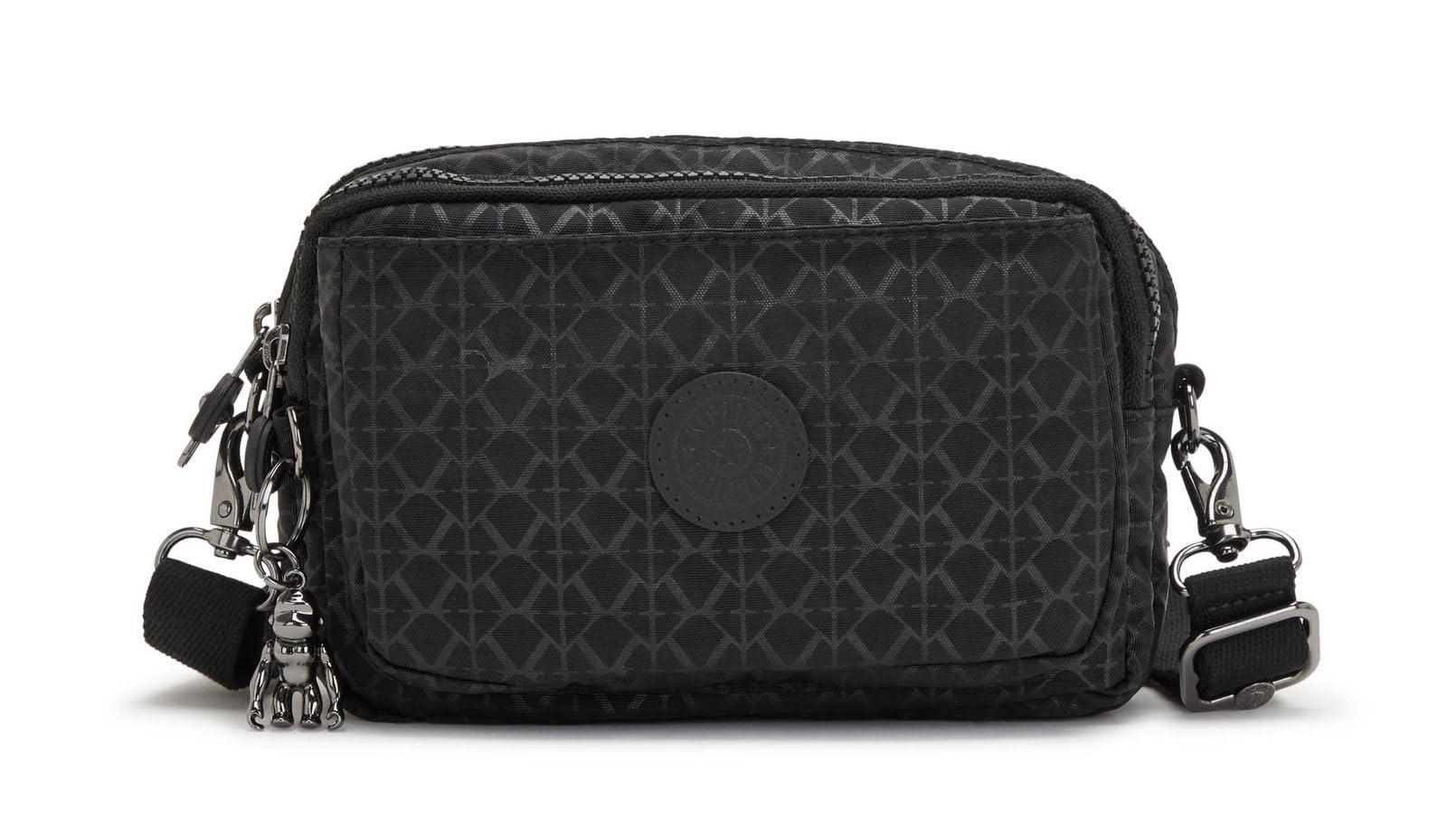 Kipling ABANU Multi Small Crossbody Convertible to waistbag, Signature Emb (Black)