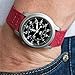BARTON WATCH BANDS Quick Release Canvas Watch Band Straps, Crimson Red, 18mm