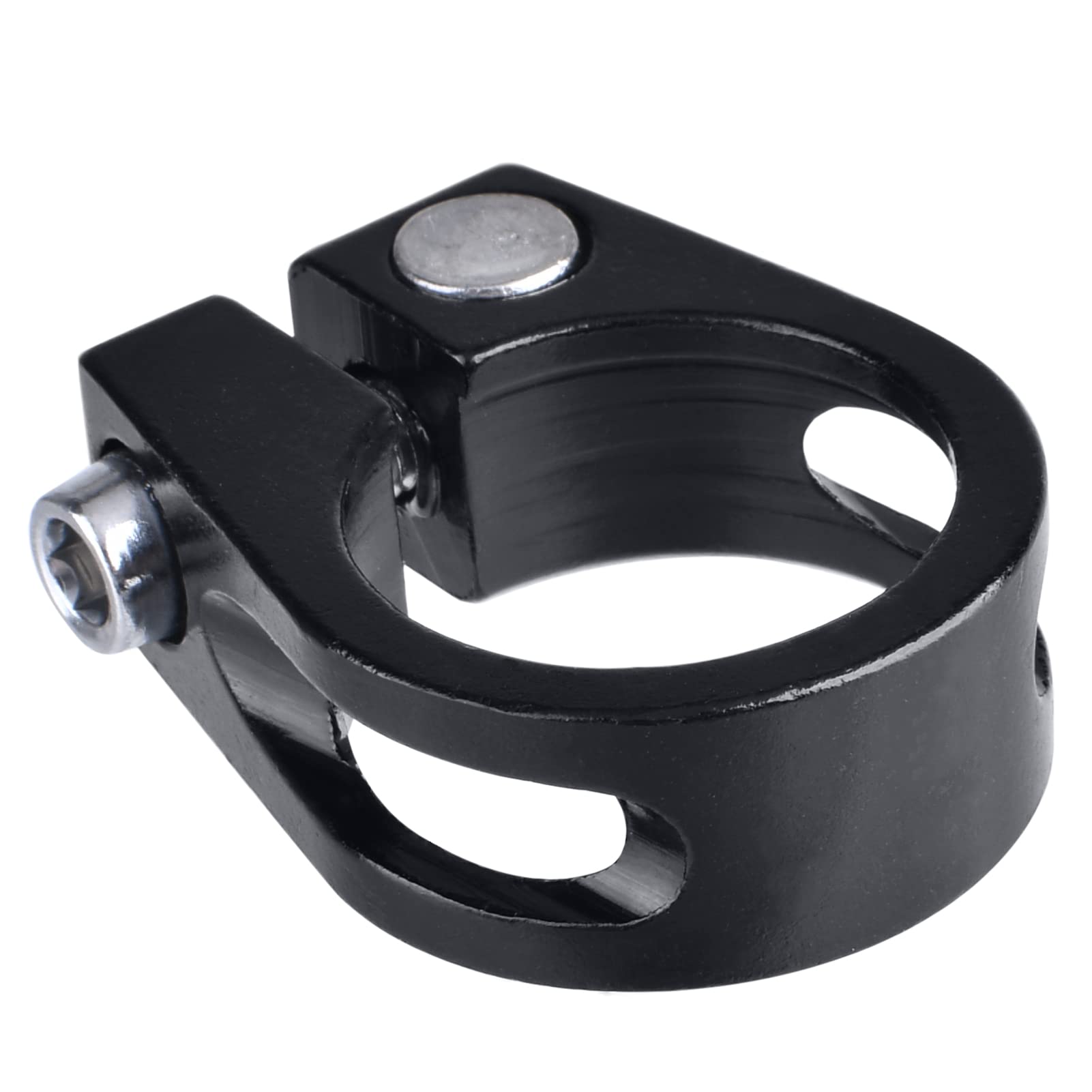 Azarxis Bike Seat Post Clamp Aluminum Alloy Quick Release Bicycle Seatpost Tube Clip 28.6mm 31.8mm 34.9mm for Mountain Bike Road Bike Fixie Gear Track Bike Folding Bike DH MTB BMX (Black - 25.4mm)