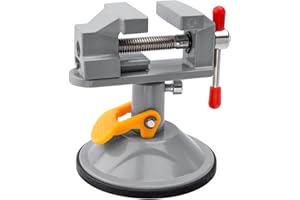 Bestgle Mini Bench Vise Universal 360 Degree Rotation Suction Cup Drill Press Vise Small Table Vice Clamp Workbench Vise with