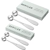 BERYLER 2PCS 1TSP and 2PCS 1/2TSP Measuring Spoon Bundle