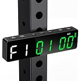 Tempospark Portable Workout Timer, Workout Clock for Home Gym Garage Boxing, Gym Timer Clock with Strong Magnet, Powerful Battery, Adjustable Brightness for Fitness Enthusiasts Coaches (Green)