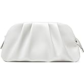 SWEETV CHUNLI Dressy Vegan Leather Clutch Purse for Women Formal, Soft Pleated PU Evening Clutch for Weddings, Proms
