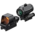 Feyachi M40 3X Red Dot Magnifier with RS-30 Reflex Sight Combo Kit, Multiple Reticle System Red Dot Sight & Magnifier Built-in Flip Mount Combo