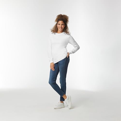 Gildan Long Sleeve T-Shirt 2-Pack – Ultra Cotton Comfort For Everyday Wear – Large, White - View #9