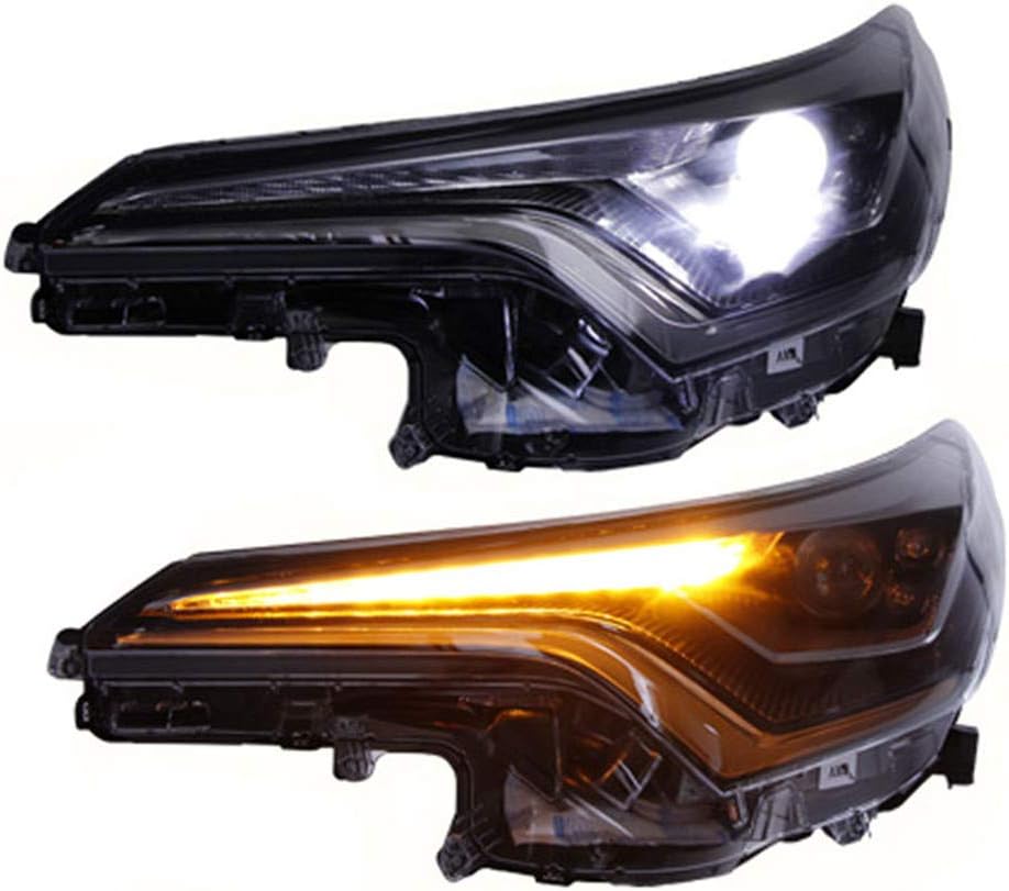 2PCS Headlight Assemblies For Toyota Prado 2003-2009 Bi-Xenon Lens Projector Double Beam Xenon HID KIT With LED Daytime Running Lights