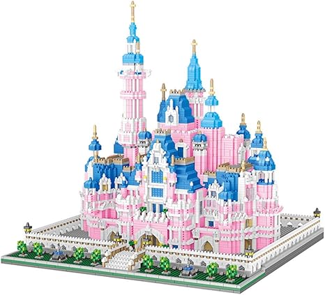 Amazon Co Jp プリンセスファンタジー城ビルディングブロックモデル 6718pcsダイヤモンドビルディングブロックロマンチックなdiyミニレンガ建築3dマイクロパズルキット最高の女の子のギフト ホーム キッチン