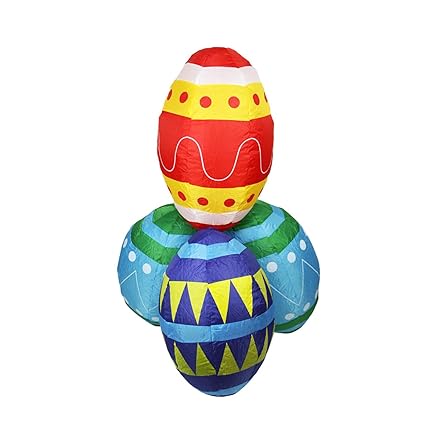 Amazon Com Northlight 4 Inflatable Lighted Easter Eggs Stacks