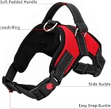 FYY No Pull Dog Harness Reflective Adjustable Vest with Handle L Red view 3