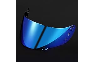 FCKBLSL ICON IC04 Airframe Pro Airmada Airform Motorcycle Helmet Shield Uv Protection Motorcycle Visor Lens Helmets Accessories (Revo Blue)