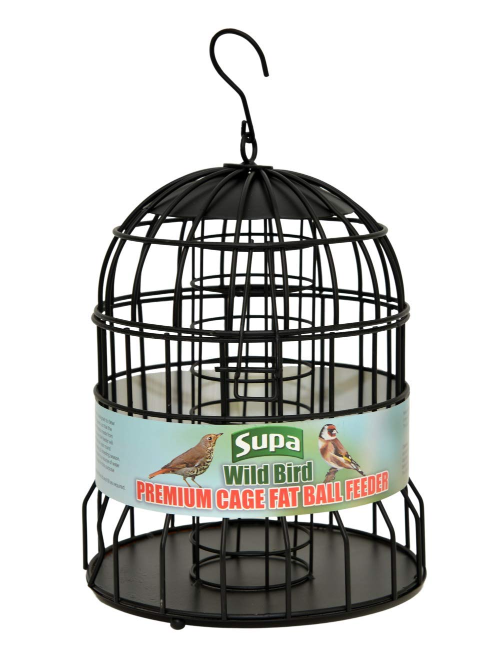 Supa Premium Wild Bird Cage Fat Ball Feeder, Deters Squirrels and Larger Birds Such As Doves & Pigeons