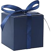 COTOPHER 25pcs Wedding Favor Boxes, Paper Gift Boxes 3x3x3 Inches Small Gift Boxes with Ribbons Small Boxes for Gifts, Crafting, Cupcake, Candy, Bridesmaid Proposal Boxes