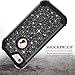 Casetego Compatible with iPhone 6S Plus Case,iPhone 6 Plus Case,Glitter Sparkle Bling Three Layer Heavy Duty Hybrid Sturdy Shockproof Protective Cover Case for Apple iPhone 6 Plus/6S Plus,Shiny Black