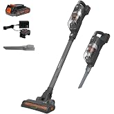 BLACK+DECKER POWERSERIES 20V MAX Cordless Stick Vacuum Cleaner, Household Vacuum Cleaners for Hardwood Floors and Carpet, LED Lights, Detachable, Anti-Tangle, Lightweight, Bagless (BHFEA18D1)
