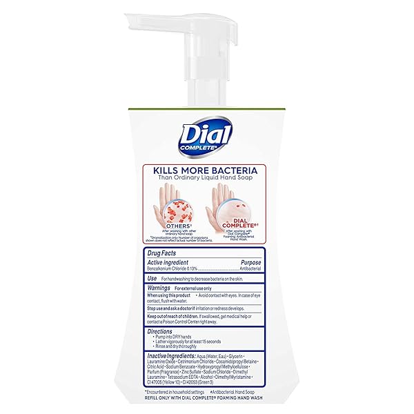 DIAL COMPLETE ANTIBACTERIAL FOAMING HAND WASH, FRESH PEAR, 7.5 OUNCE
