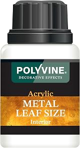 Polyvine Metal Leaf Size Adhesive 100ml Interior Gilding Glue for Gold Leaf &