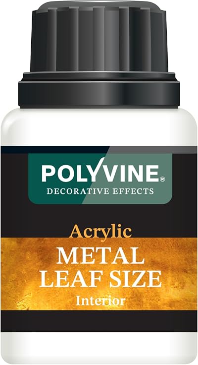 Polyvine Metal Leaf Size Adhesive 100ml Interior Gilding Glue for Gold Leaf &