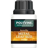 Polyvine Metal Leaf Size 100ml Gold &amp; Metal Acrylic Adhesive