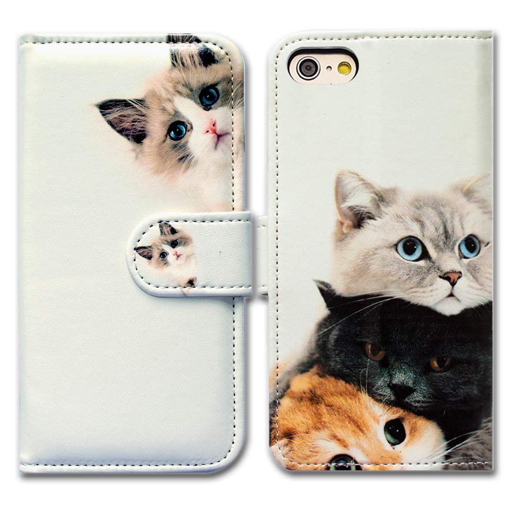 BCOV iPhone SE 3rd Gen Case,iPhone 8 Case,iPhone 7 Wallet Case, Cute Brown Cat Leather Flip Wallet Case Cover with Card Slot Holder Kickstand For iPhone SE 2022 2020 iPhone 8/7