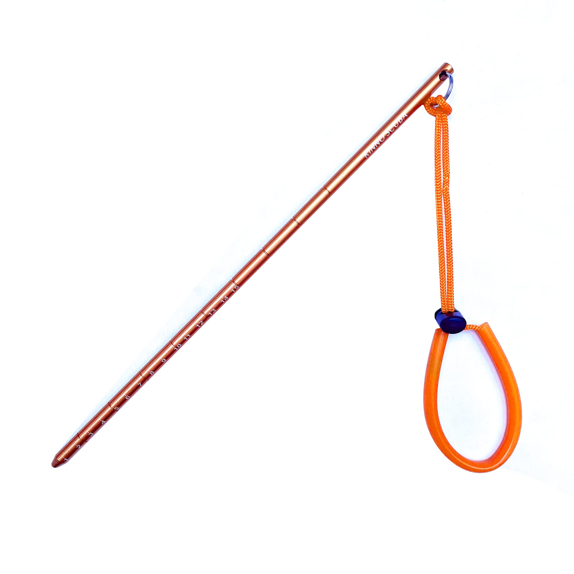 kinnoscuba Aluminium Alloy Lobster Tickle Stick Pointer Rod w/Lanyard Water Sports Scuba Diving Accessories (Orange)