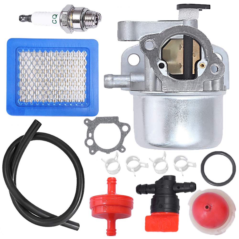 Photo 1 of Anxingo 799866 Carburetor Replacement for B S 790845 799871 796707 794304 12H800 Engine Toro 22" Recycler Craftsman Troy Bilt 6.75 TB230 Lawn Mower Carb with Air Filter Spark Plug Primer Bulb
