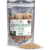 Herb To Body Orris Root Cut &amp; Sifted - 4oz, Wildcrafted Iris Germanica, Naturally Dried Whole Orris Root Pieces for Herbal Preparations, Potpourri, and DIY Crafting